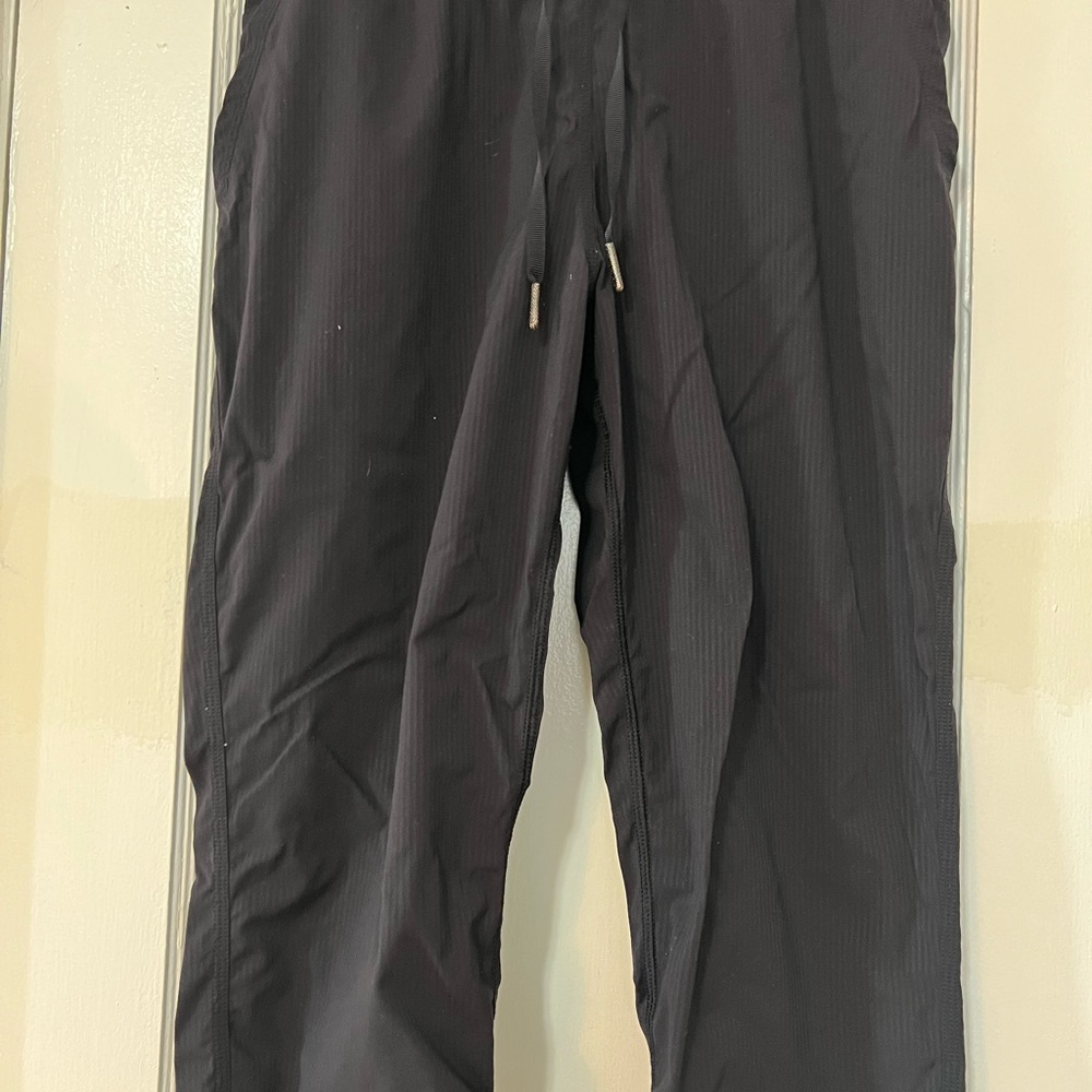 Lululemon black capris, baggy fit, drawstring waist